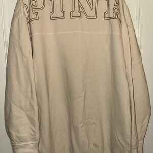Victoria's Secret PINK Cream Crewneck Sweater
